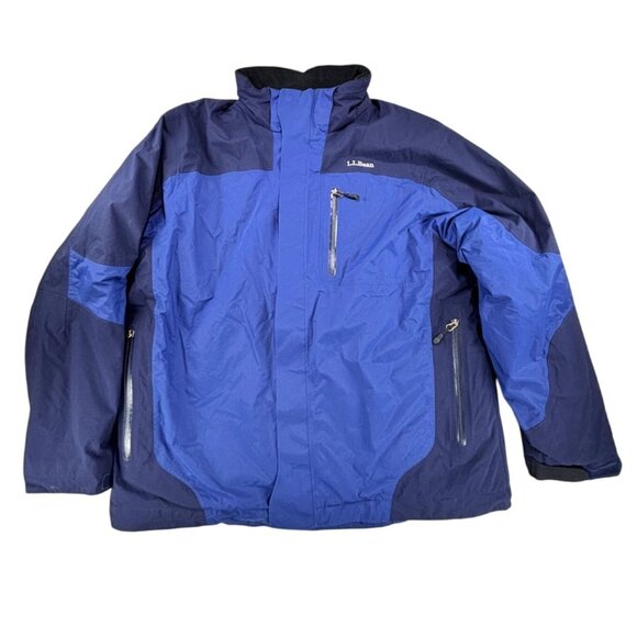 L.L.Bean Jacket Mens XL Blue Primaloft Insulated Pockets Parka Outdoor Hiking - Picture 1 of 12